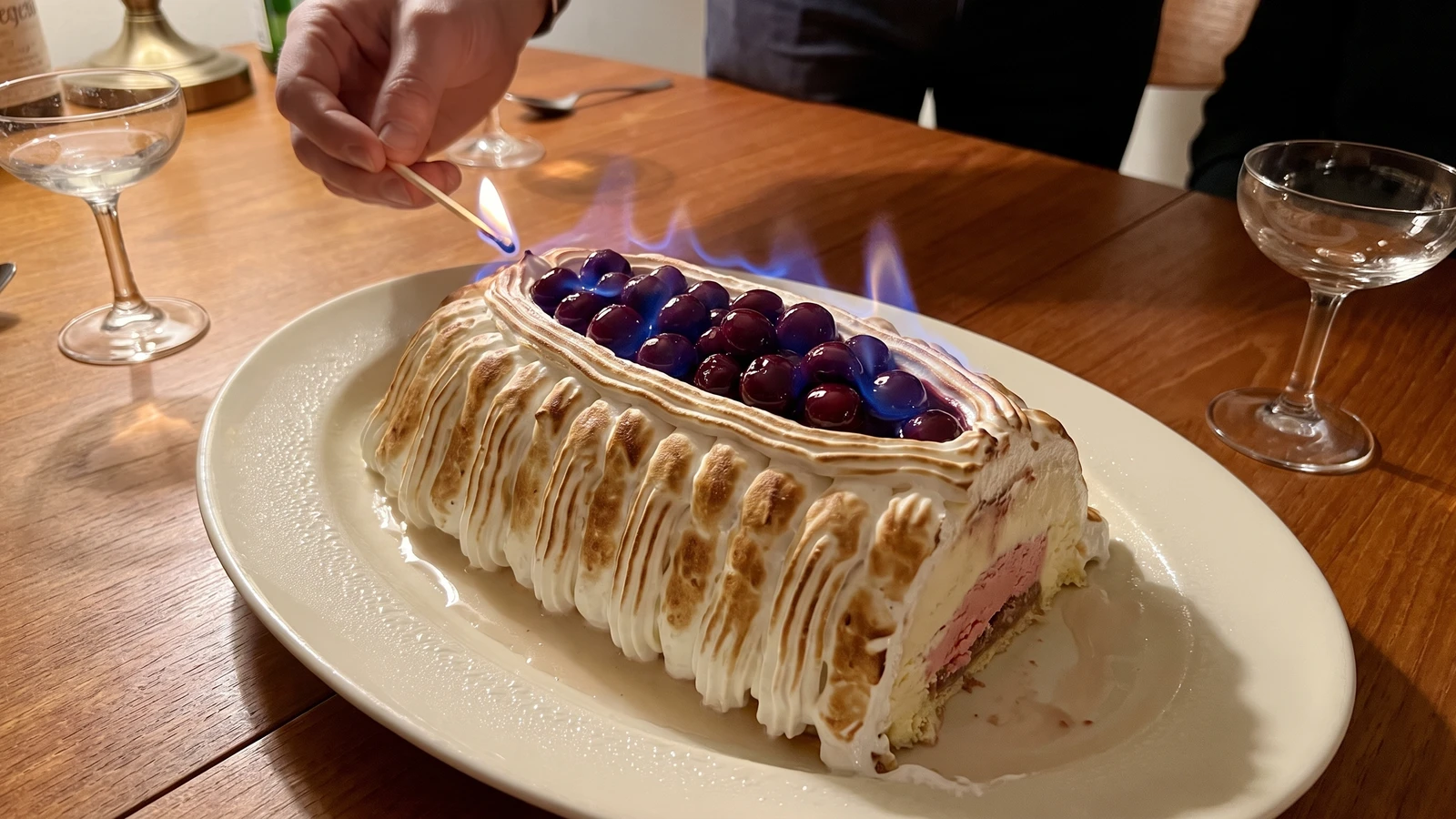 Surprise Omelet “à la Napolitaine” otherwise “Bombe Vésuve”