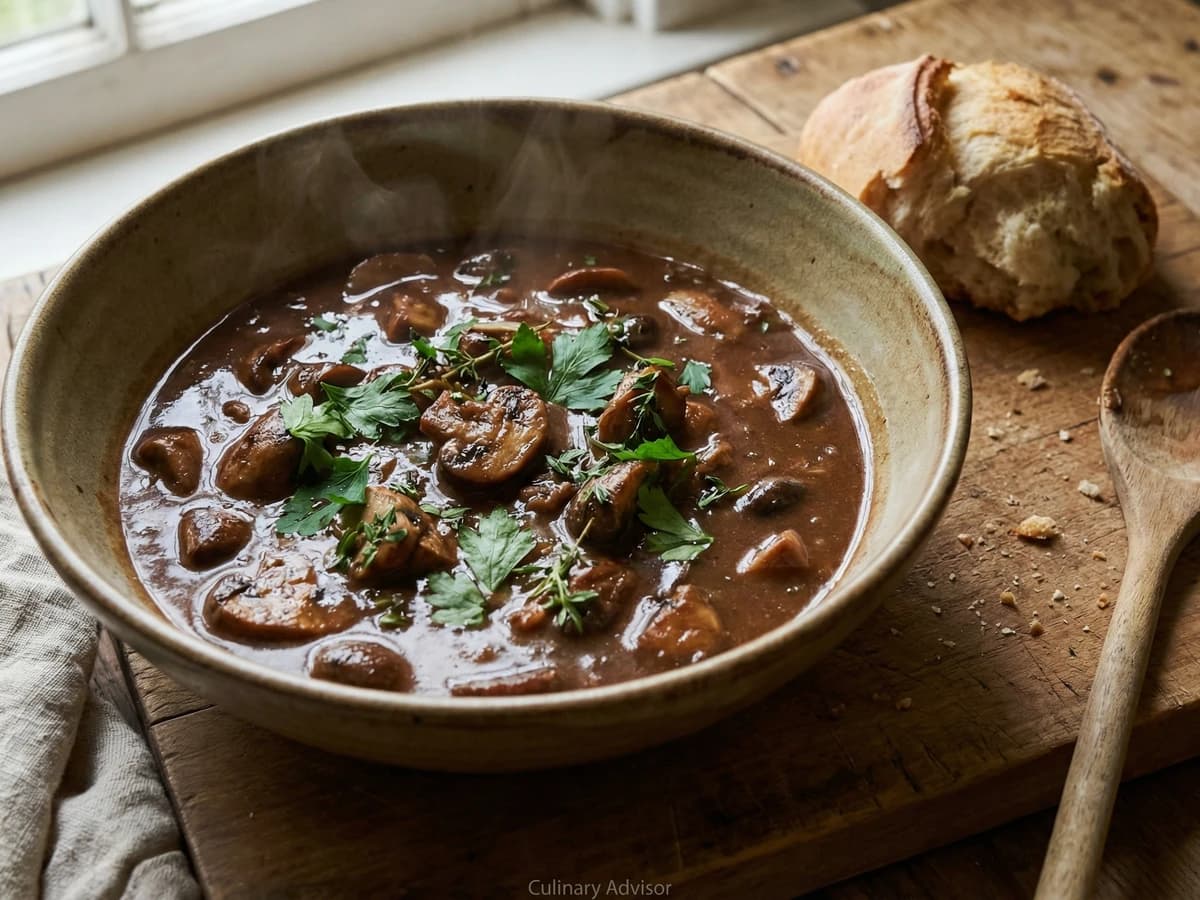 Mushroom and Ale Stew - Chef Thomas