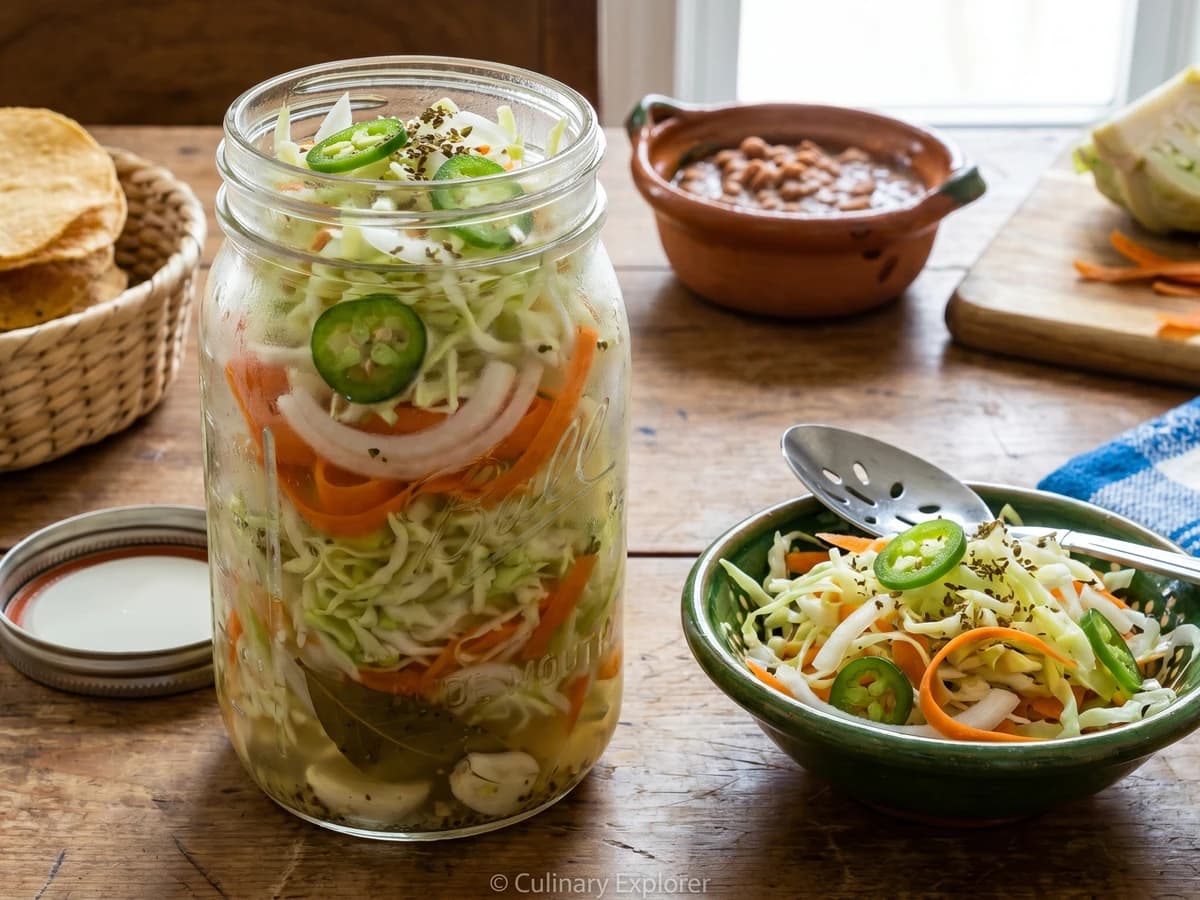 Col Curtida (Pickled Cabbage Slaw)