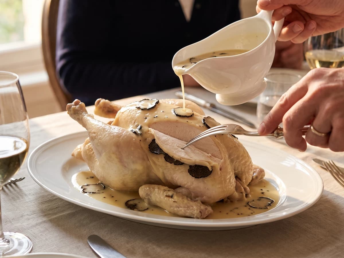 Poularde en Demi-Deuil - Chef Juliette