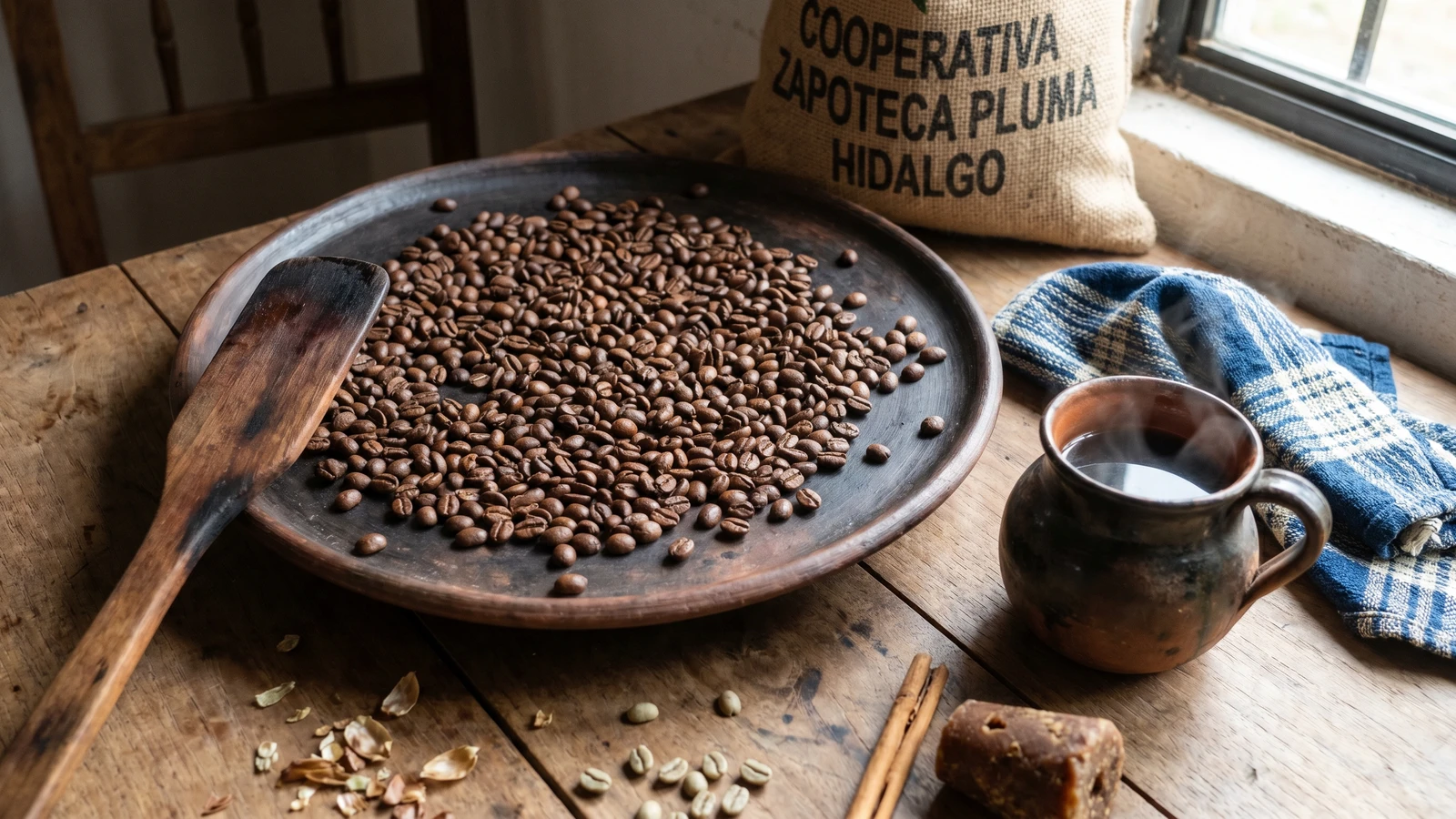 Café Pluma Tostado en Comal