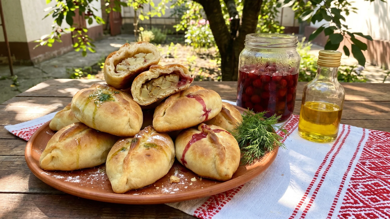 Pyrizhky (пиріжки, baked filled hand pies)
