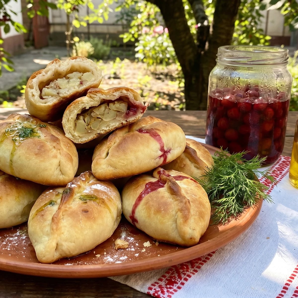 Pyrizhky (пиріжки, baked filled hand pies)