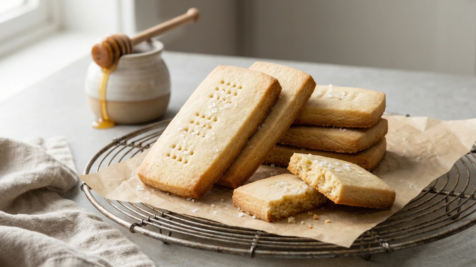 Caramelized Honey Shortbread
