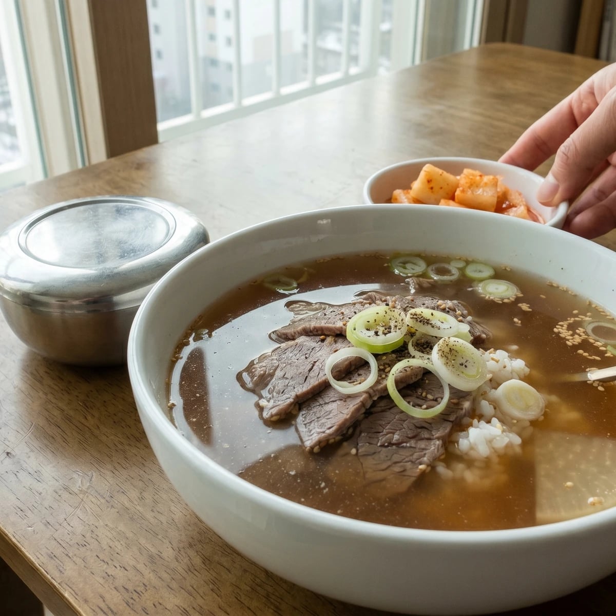 Janggukbap (Soy Broth Beef Rice Soup)