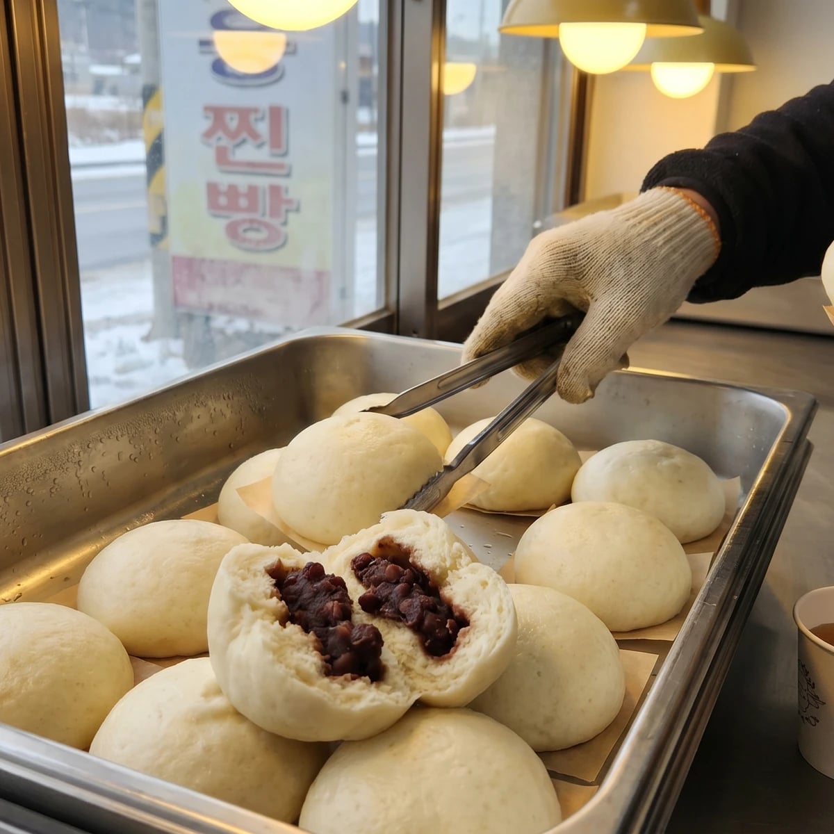 Jjinppang (Anheung Red Bean Steamed Bun)