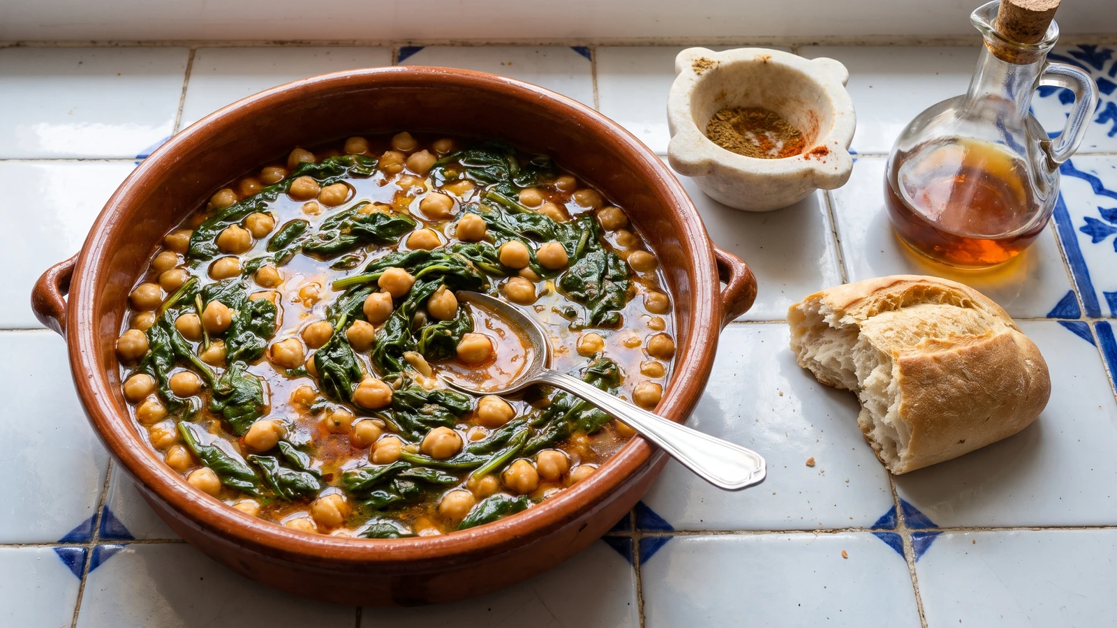 Espinacas con Garbanzos