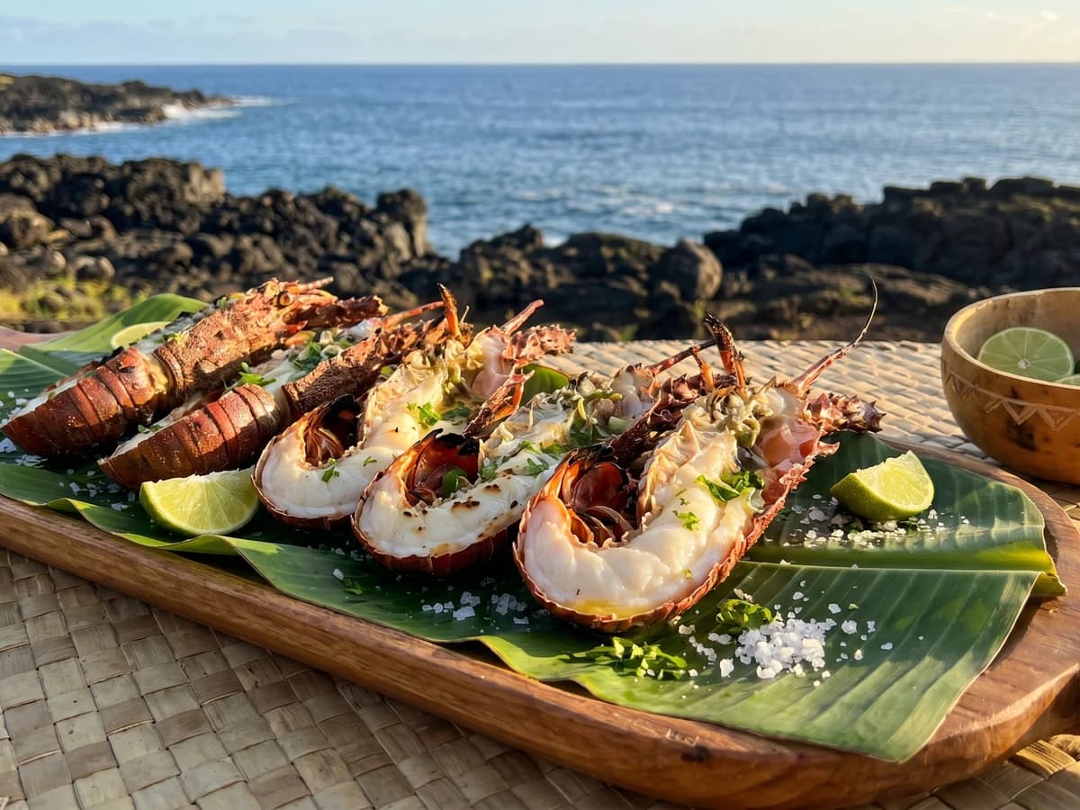 Rape Rape (Rapa Nui Slipper Lobster Grilled with Lime and Sea Salt) - Chef Makoa