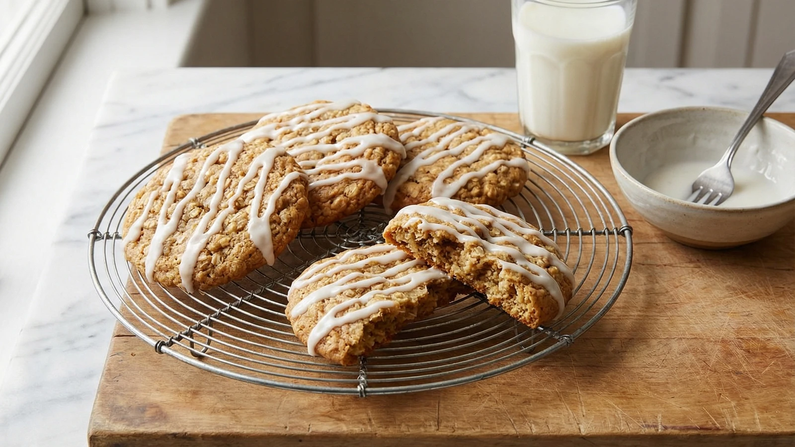 Iced Oatmeal Cookies