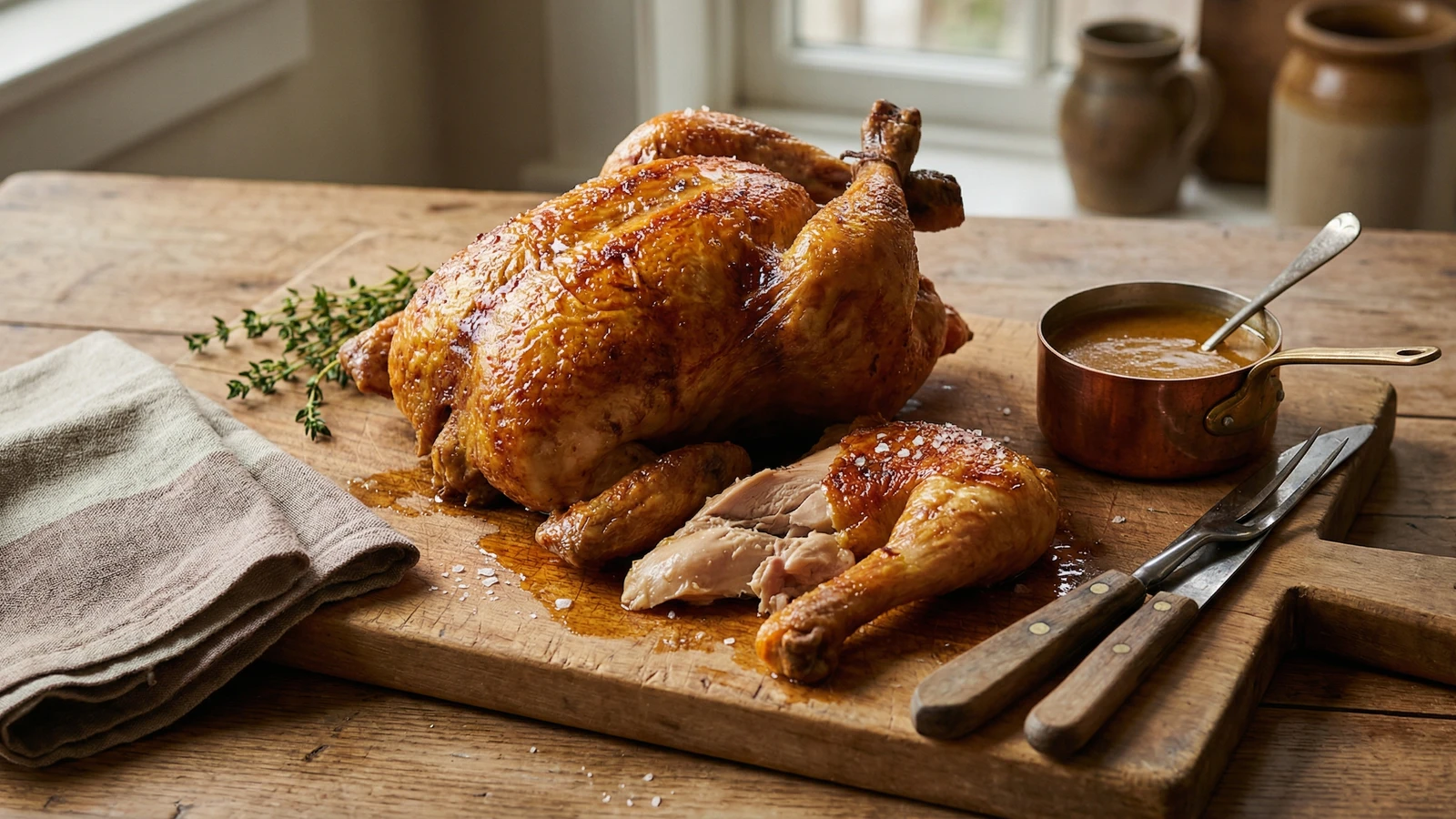 Perfect Roast Chicken with Pan Gravy