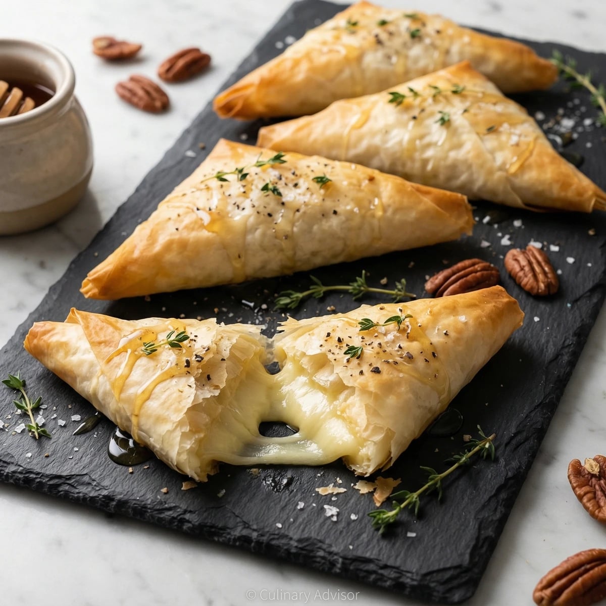 Crispy Phyllo-Wrapped Brie Bites