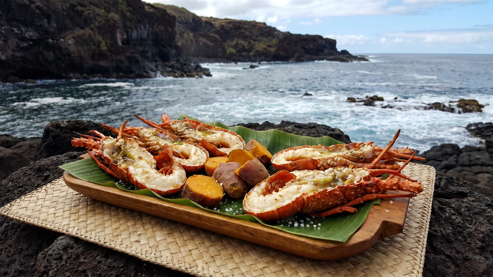 Ura Rapa Nui (Grilled Rapa Nui Spiny Lobster)