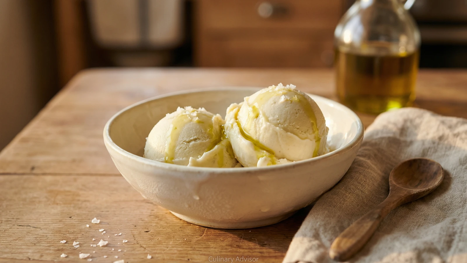 Olive Oil Gelato with Sea Salt