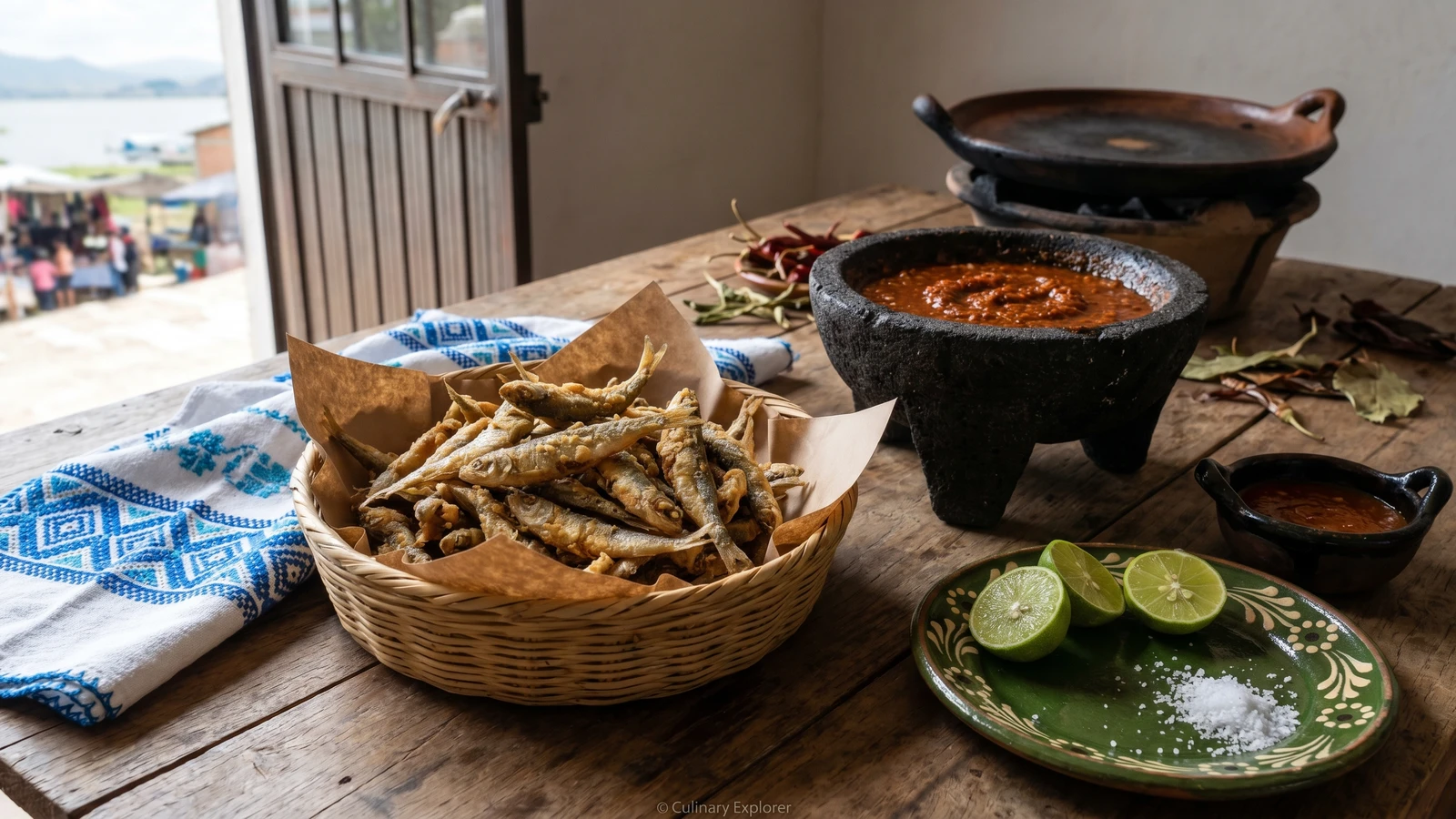 Charales Fritos Enteros con Lima