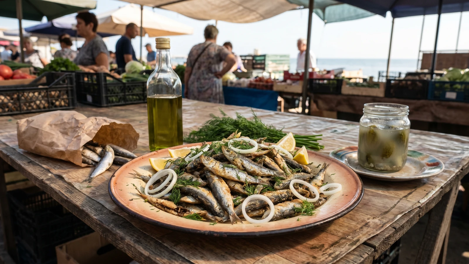 Smazhena Tyulka (смажена тюлька, fried Black Sea sprats)