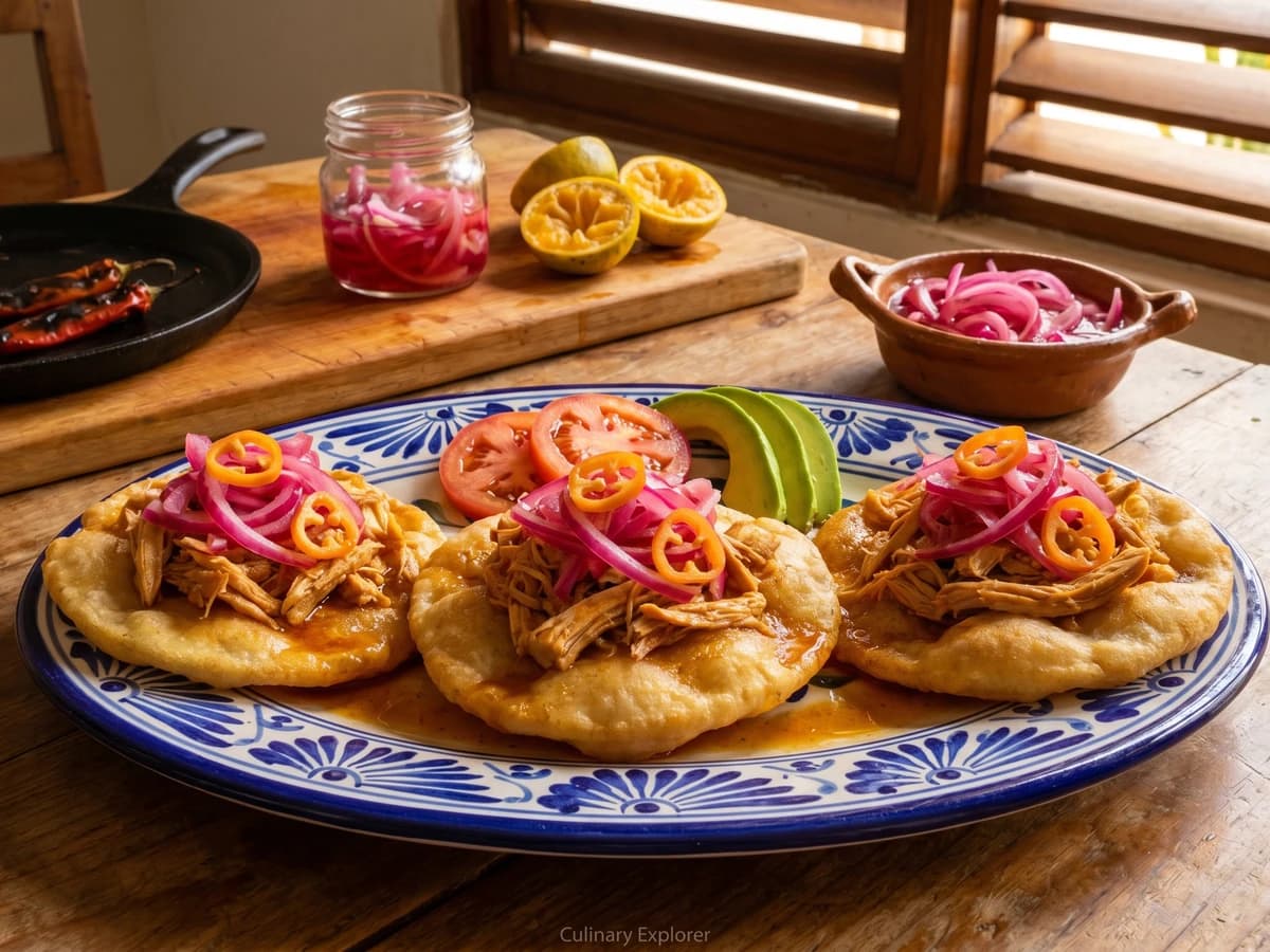 Salbutes de Pavo en Escabeche - Chef Lupita
