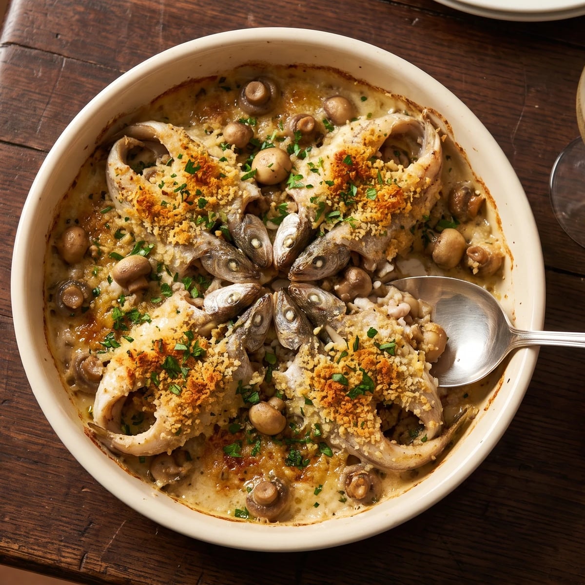 Merlan en Lorgnette au Gratin