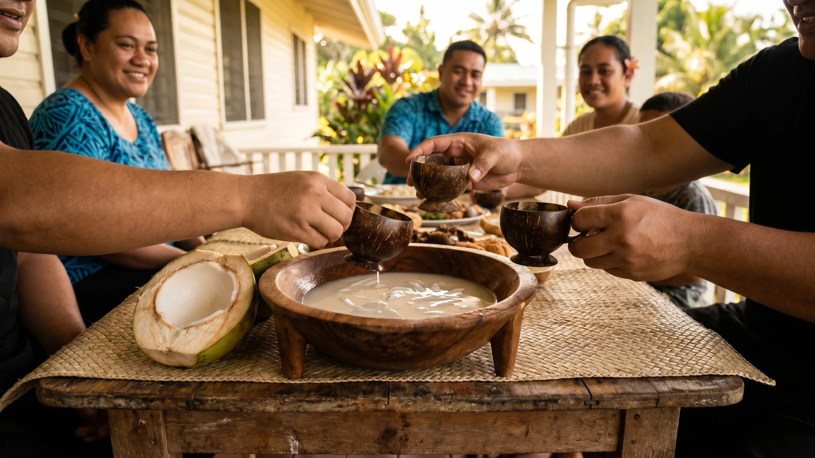 Vei Halo (Tongan Warm Young Coconut Drink)