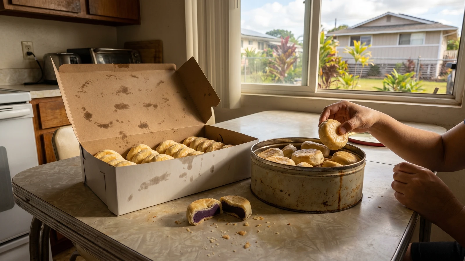 Hopia (Filipino-Hawaiʻi Local Sweet Bean Pastry)