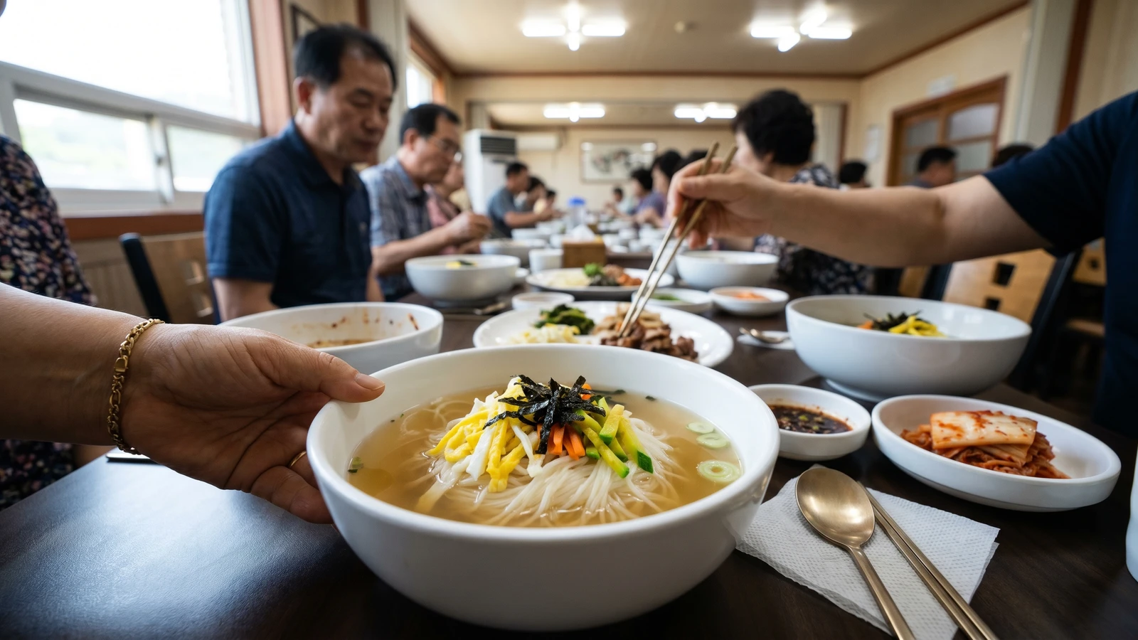 Janchi-guksu (잔치국수, Banquet Noodle Soup)