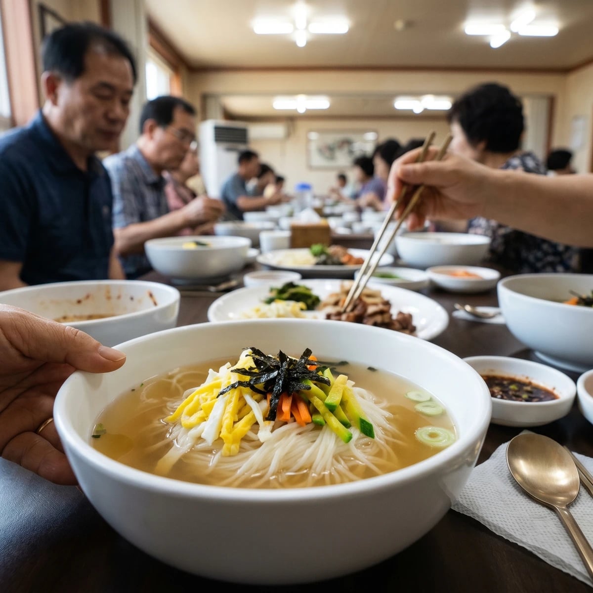 Janchi-guksu (잔치국수, Banquet Noodle Soup)