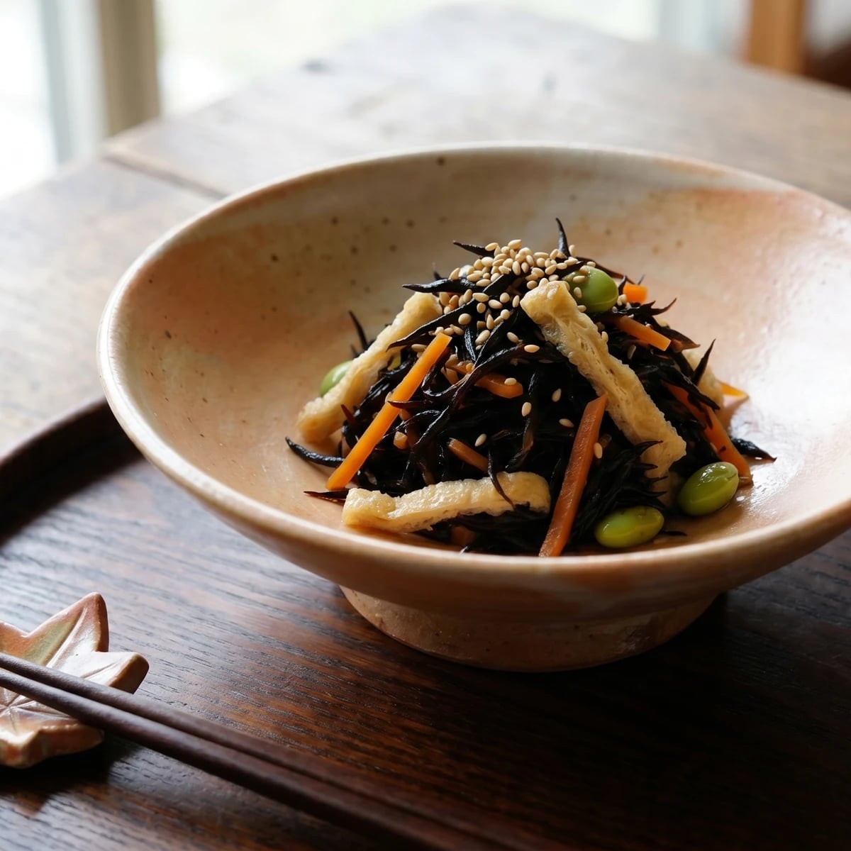 Simmered Hijiki Seaweed (ひじきの煮物, Hijiki no Nimono)