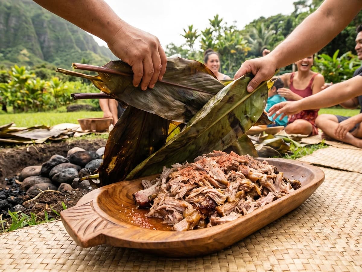 Kālua Puaʻa (Hawaiian Imu-Roasted Pork) - Chef Makoa