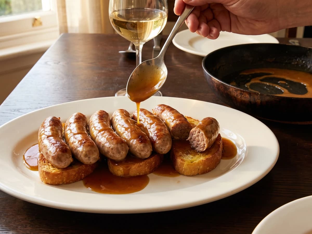 Saucisses au Vin Blanc - Chef Juliette