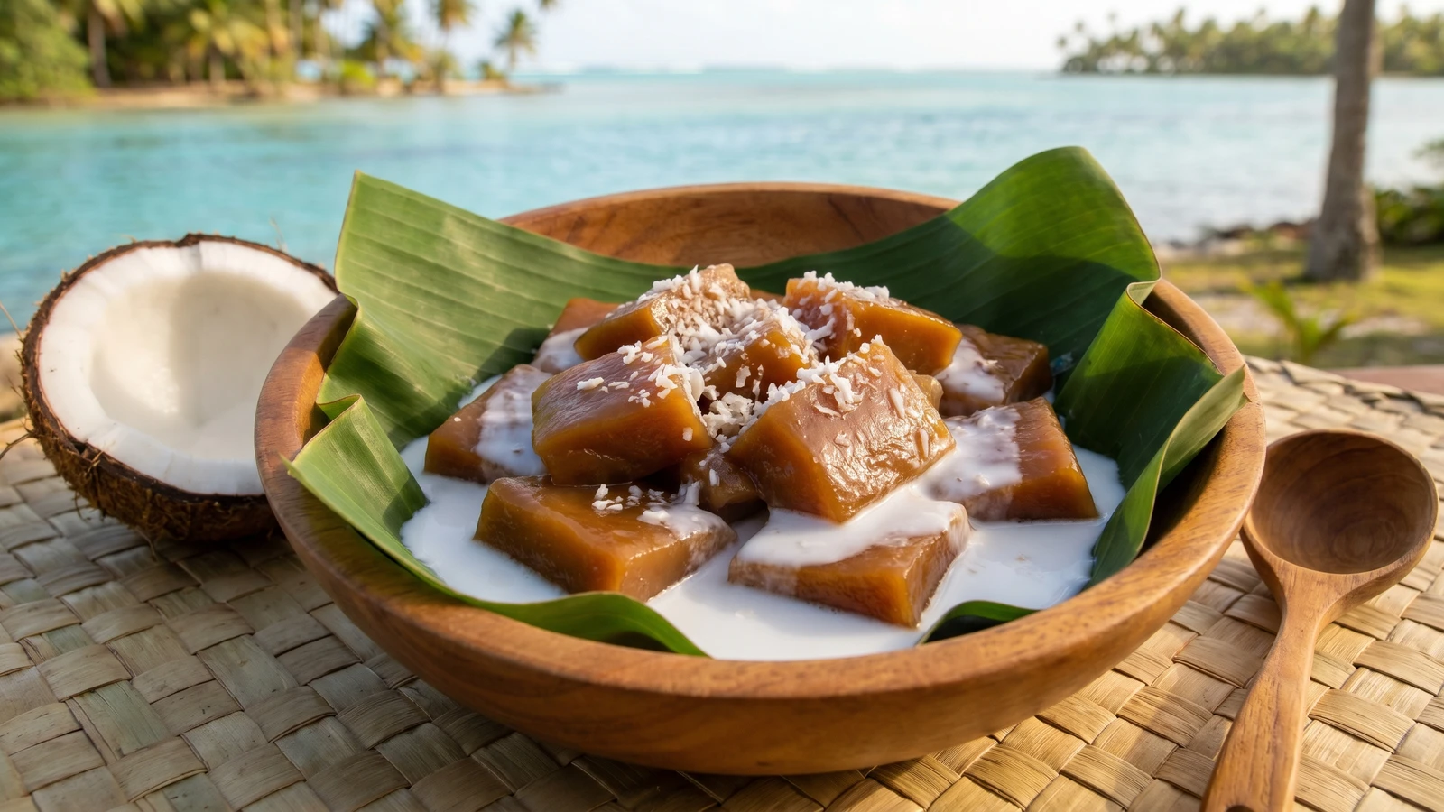 Poʻe Meika (Tahitian Banana Pudding in Coconut Milk)