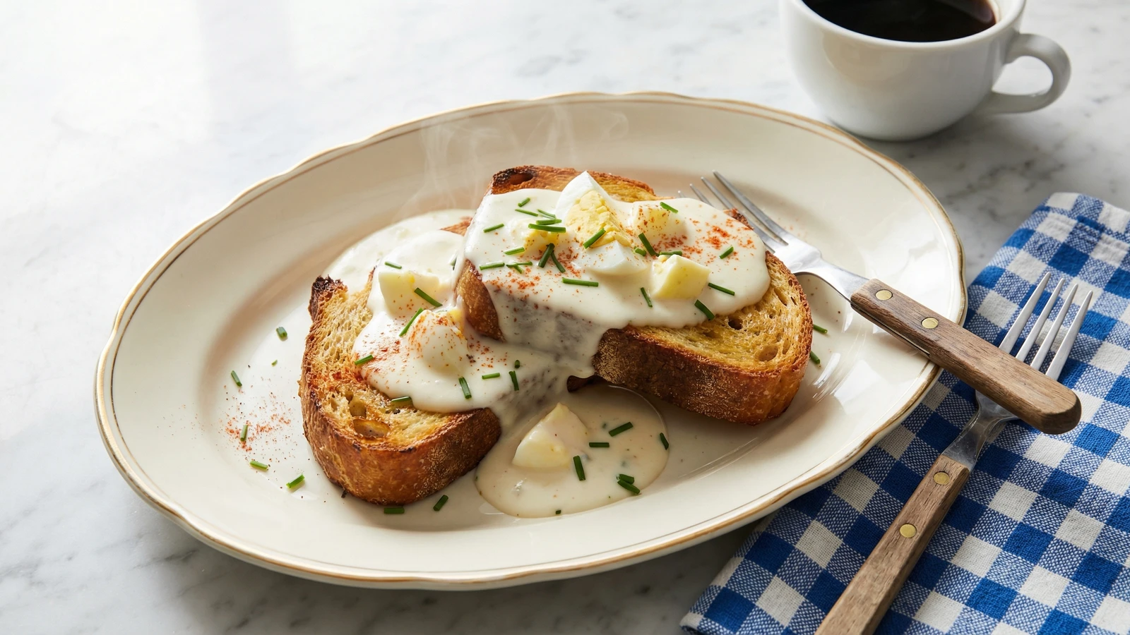 Creamed Eggs on Toast