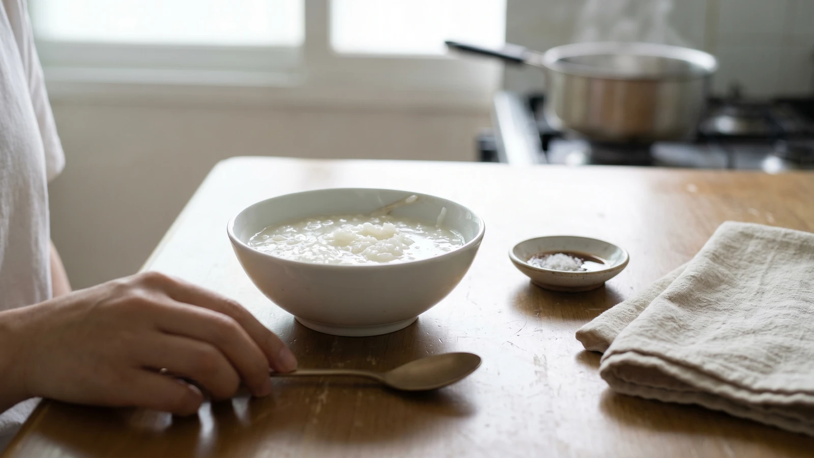 Hin-juk (Plain White Rice Porridge)