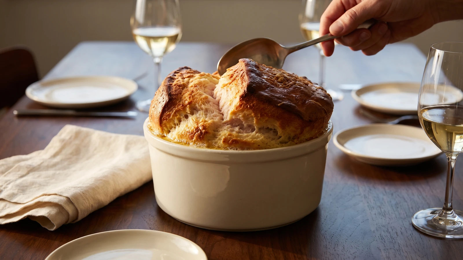 The Preparation of the Soufflé with Cooked Ham