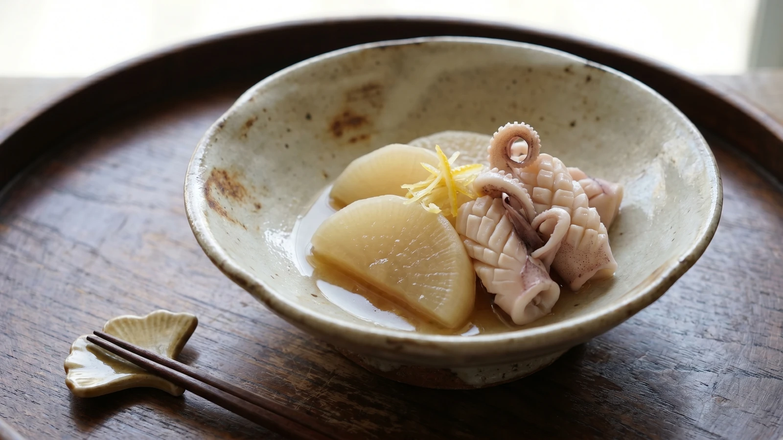 Simmered Squid and Daikon (いか大根, Ika Daikon)