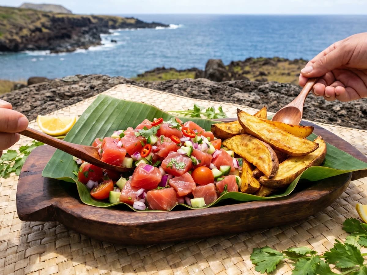 Ceviche de Atún Rapa Nui (Rapa Nui Tuna Ceviche with Kumara) - Chef Makoa
