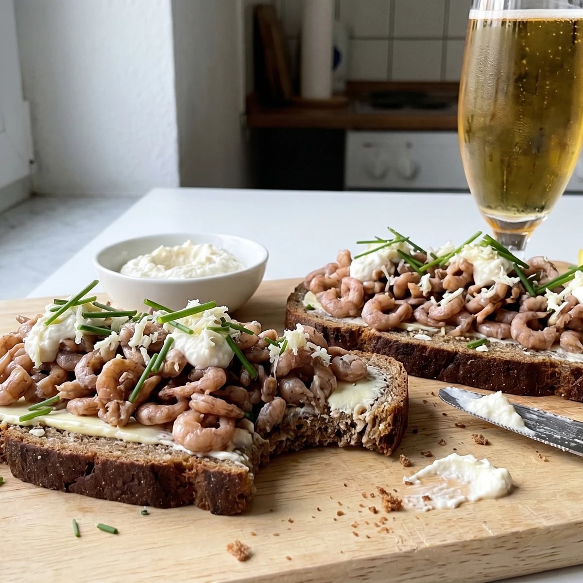 Nordseekrabben-Stulle