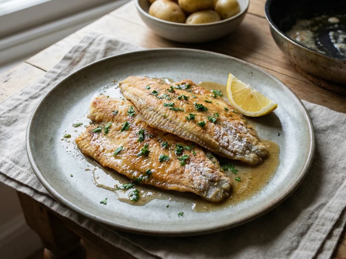 Pan-Fried Plaice with Lemon and Butter - Chef Thomas