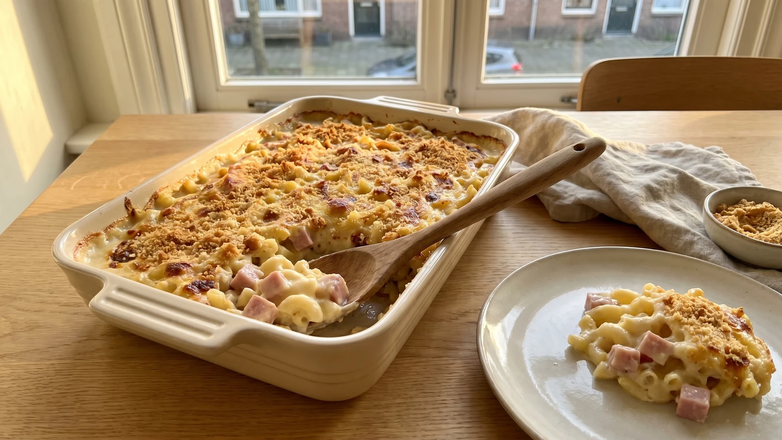 Macaroni met Ham en Kaas
