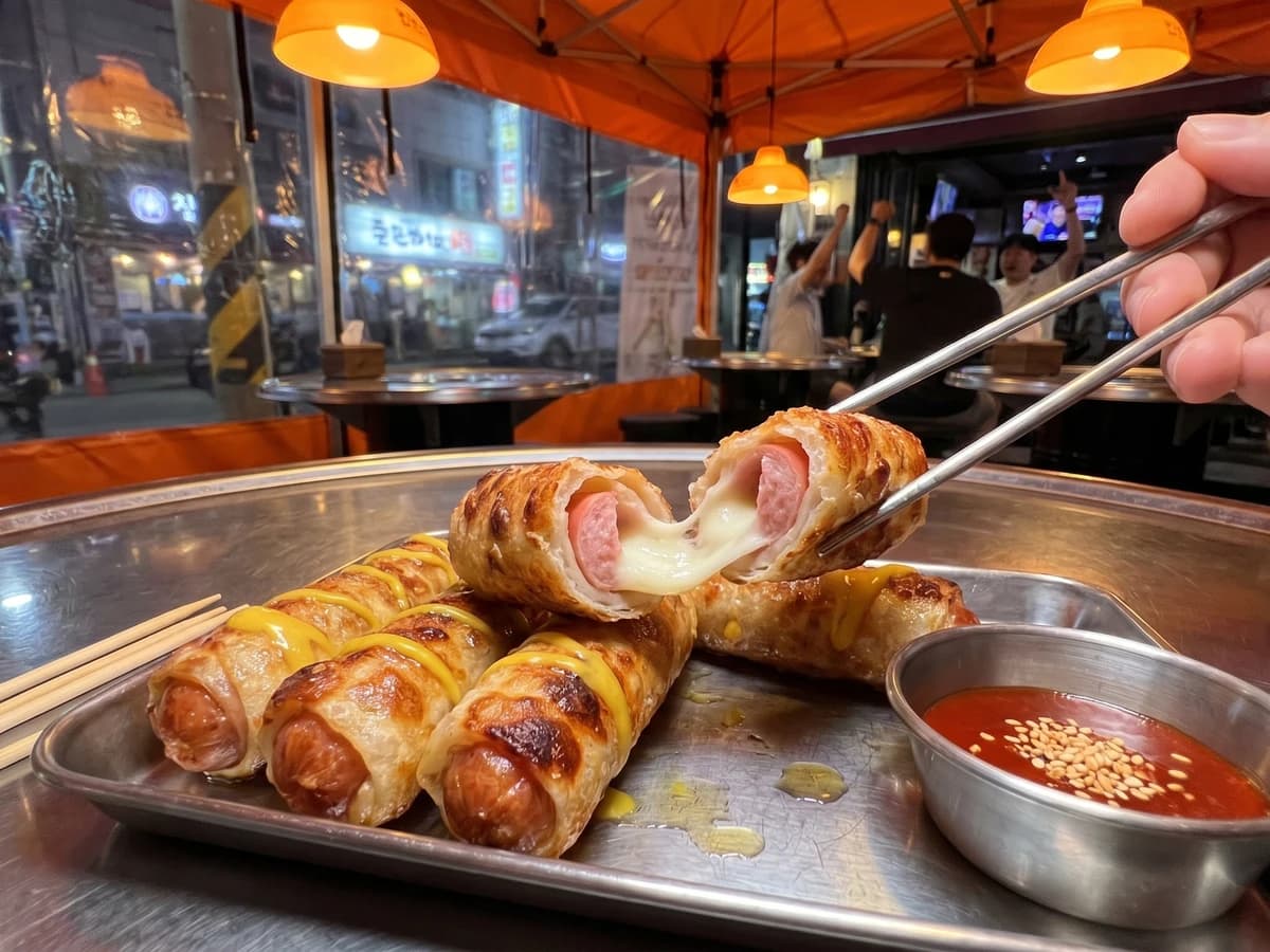 Sausage Chijeu-mari (Sausage and Cheese Rolls) - Chef Jeong-sun