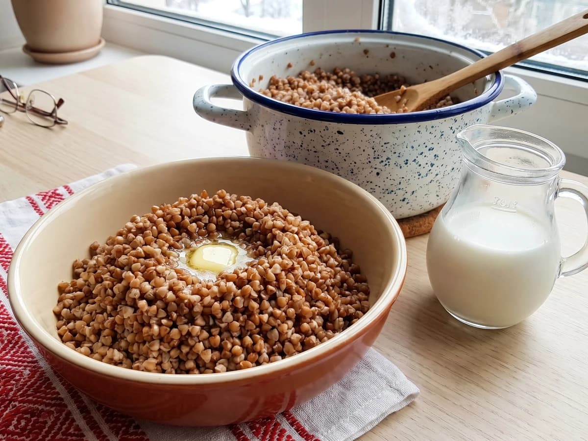 Hrechana Kasha (гречана каша, buckwheat porridge)