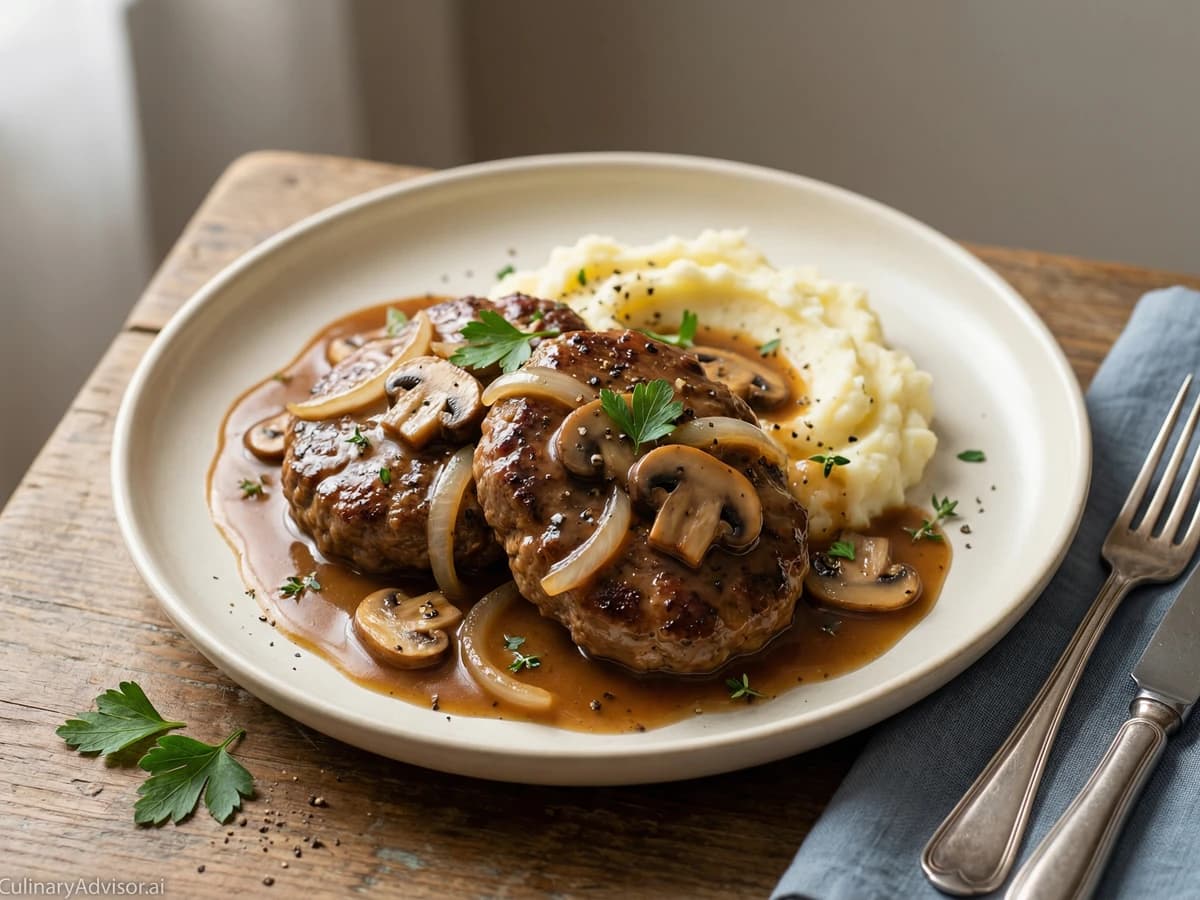 Salisbury Steak with Mushroom Gravy - Chef Dean