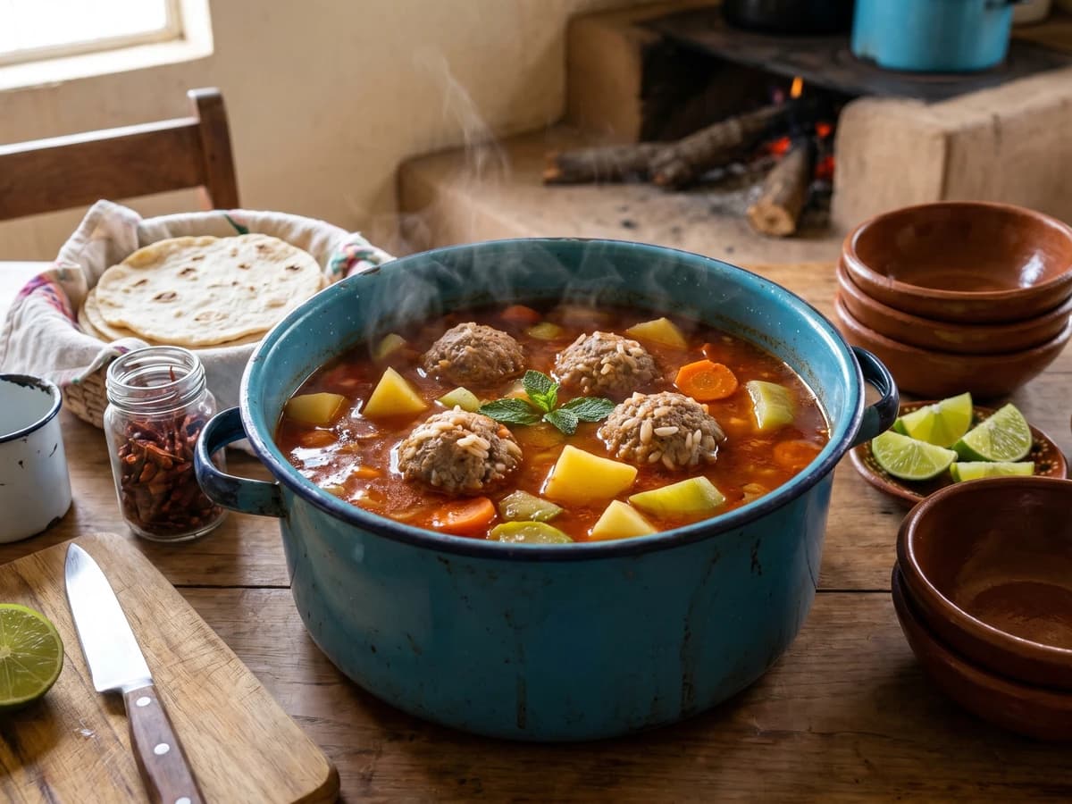 Sopa de Albóndigas Norteña - Chef Lupita