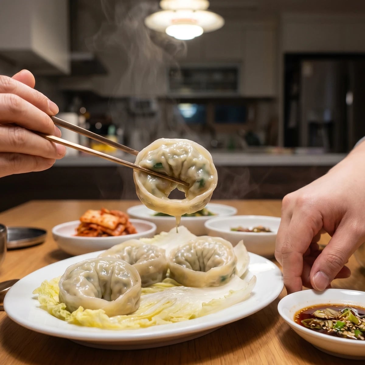 Jjin-mandu (Steamed Korean Dumplings)