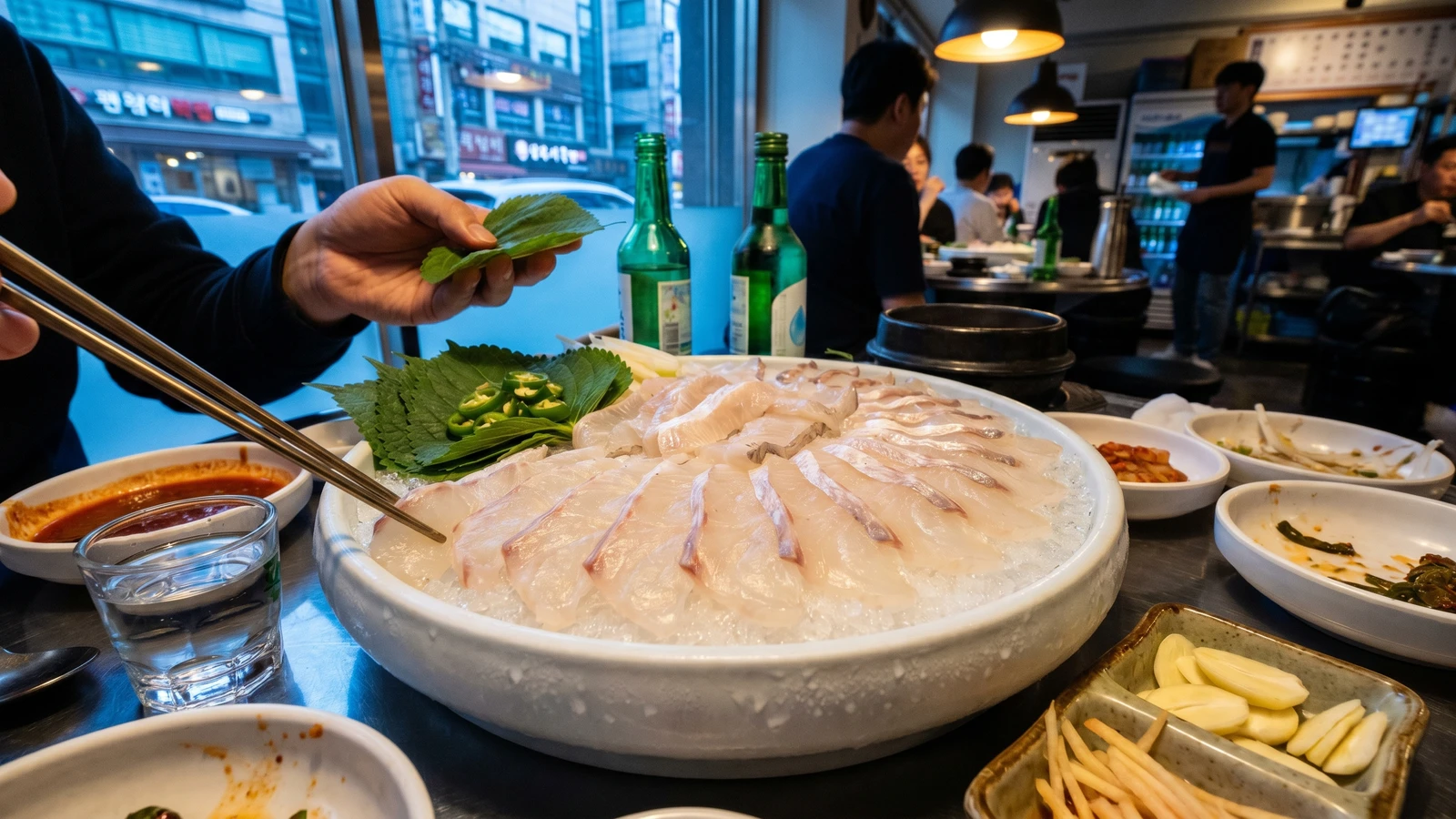 Gwangeo-hoe (Sliced Raw Flatfish)
