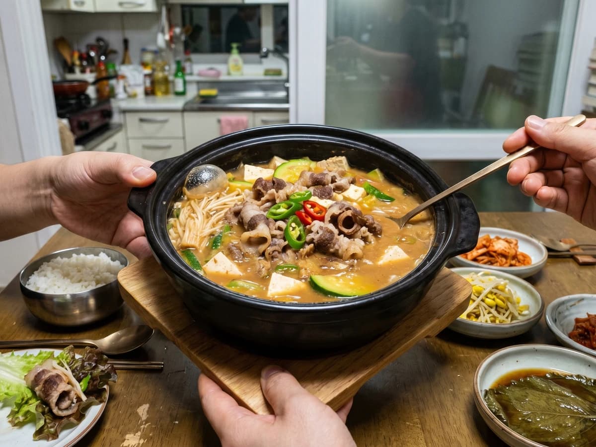 Chadol-doenjang-jjigae (Brisket Soybean Paste Stew)