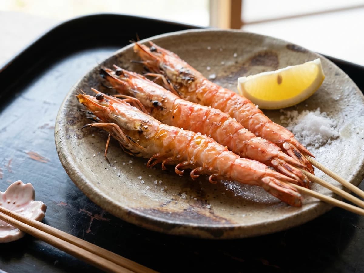 Grilled Shrimp Skewers (海老串焼き, Ebi Kushiyaki)