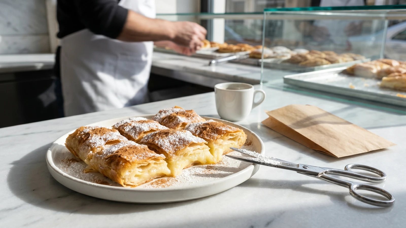 Bougatsa me Krema Thessalonikis (Μπουγάτσα με Κρέμα Θεσσαλονίκης)