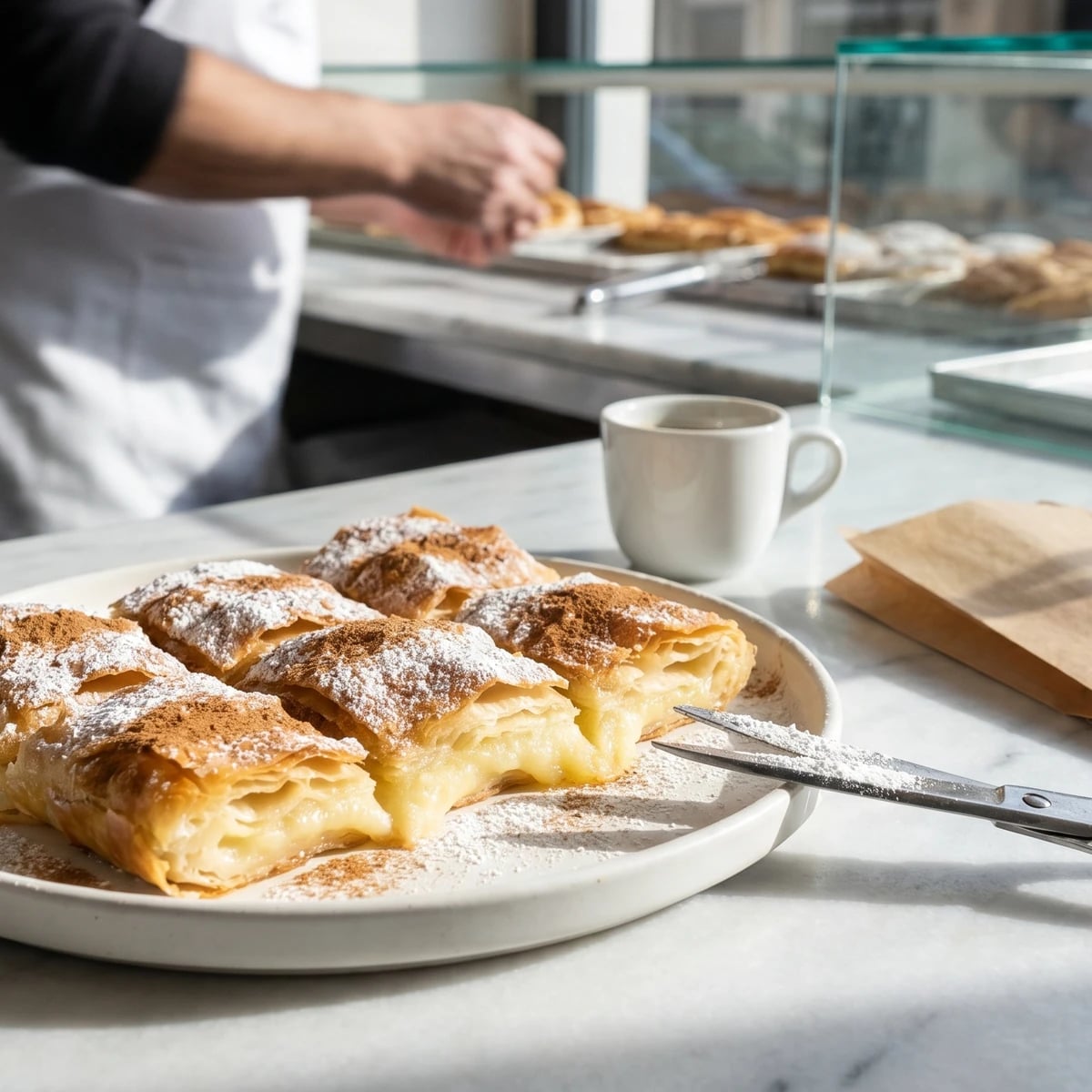 Bougatsa me Krema Thessalonikis (Μπουγάτσα με Κρέμα Θεσσαλονίκης)