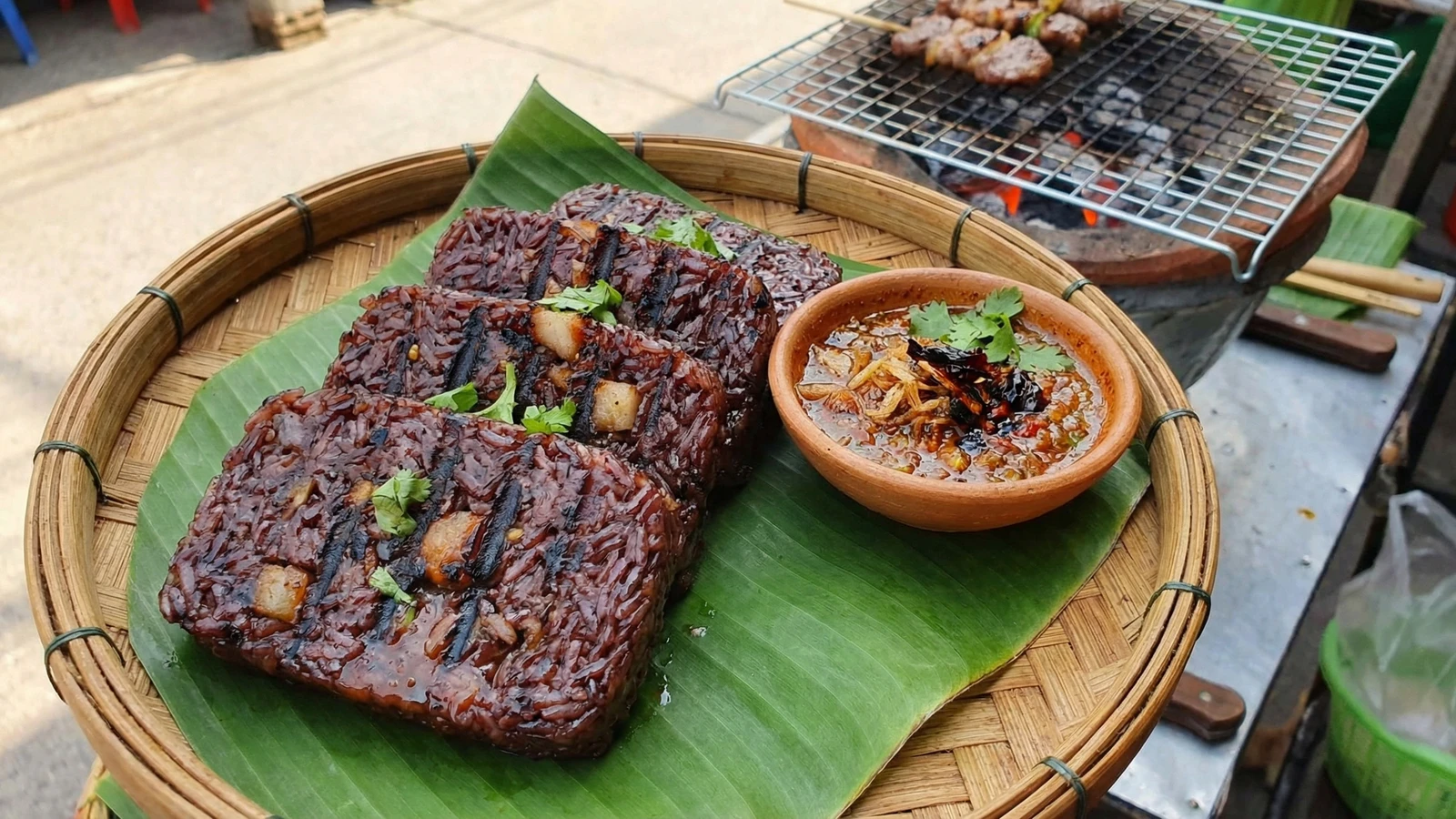 Blood Sticky Rice (Khao Kan Jin)