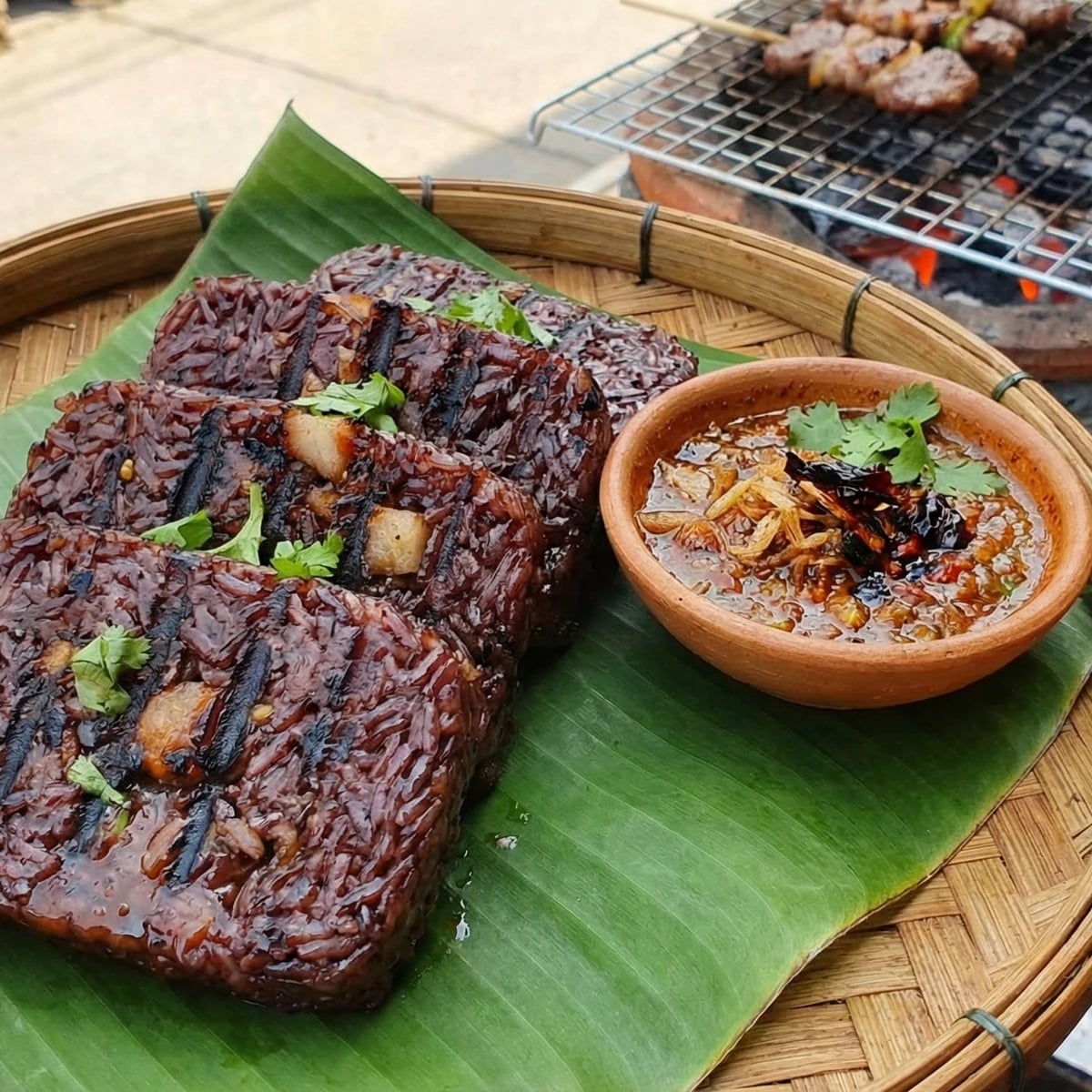 Blood Sticky Rice (Khao Kan Jin)