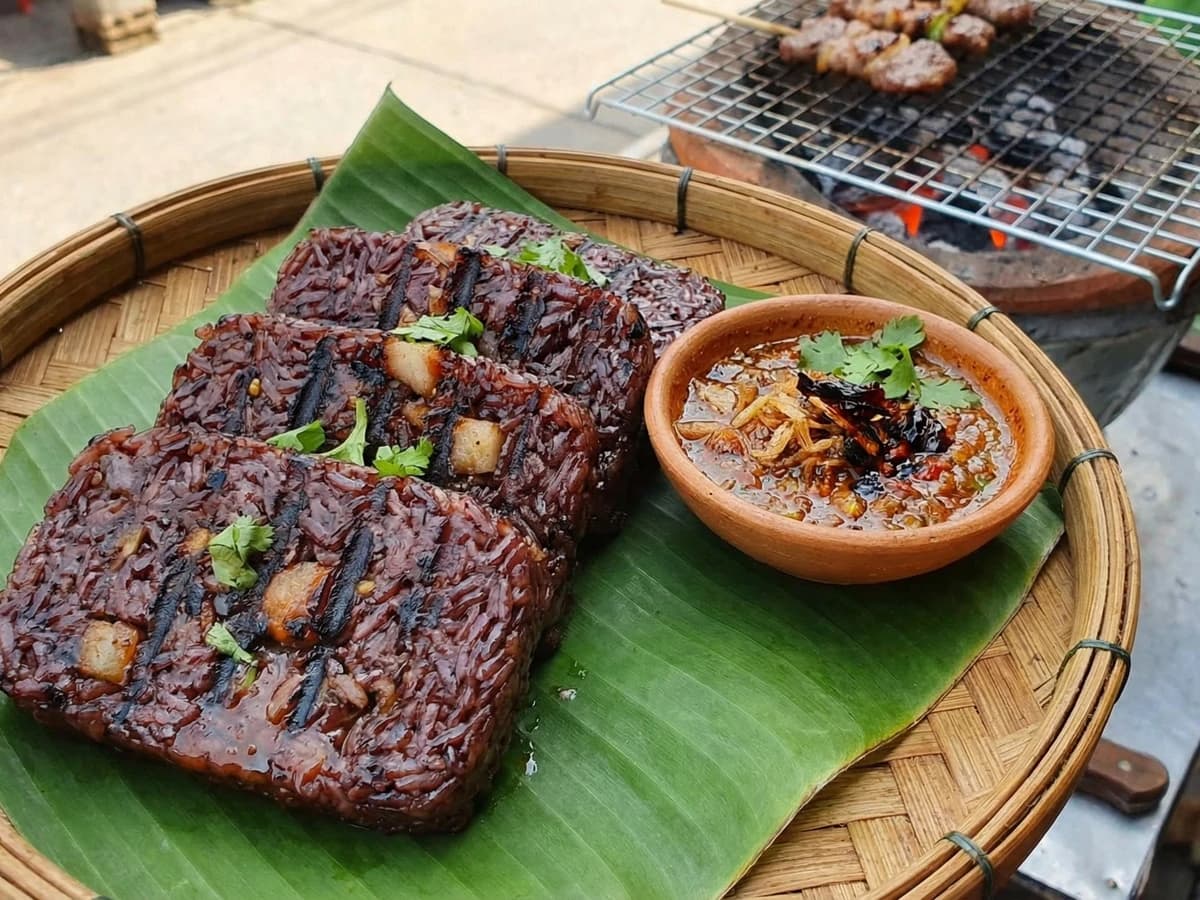 Blood Sticky Rice (Khao Kan Jin)